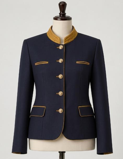 Mandarin collar casual jacket